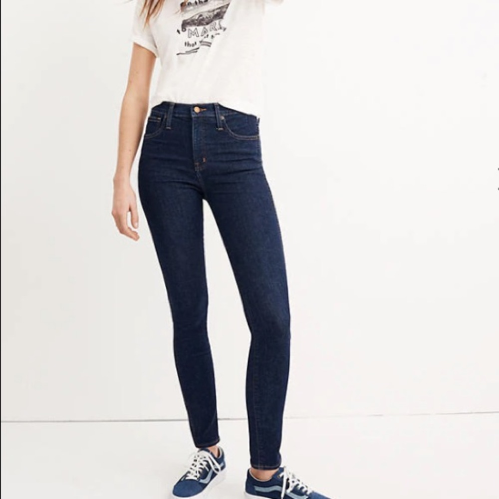 Madewell 10” high-rise skinny jeans, lucille wash